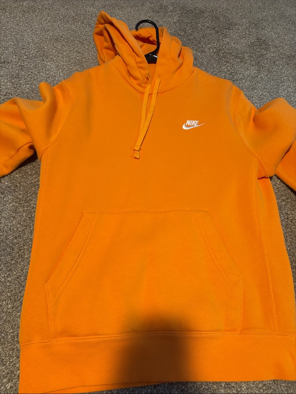 Nike Orange Hoodie with White Swoosh